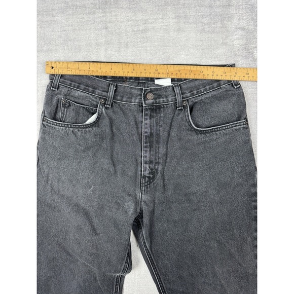 Levis Jeans Mens 36x30 Black Denim Orange Tab Dark Wash Vtg 634 Relaxed Straight - Picture 12 of 14